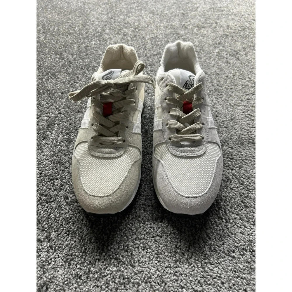 Hogan H86 Run Shoes Sneakers 6.5 Two Toned White & Beige Mismatched Color